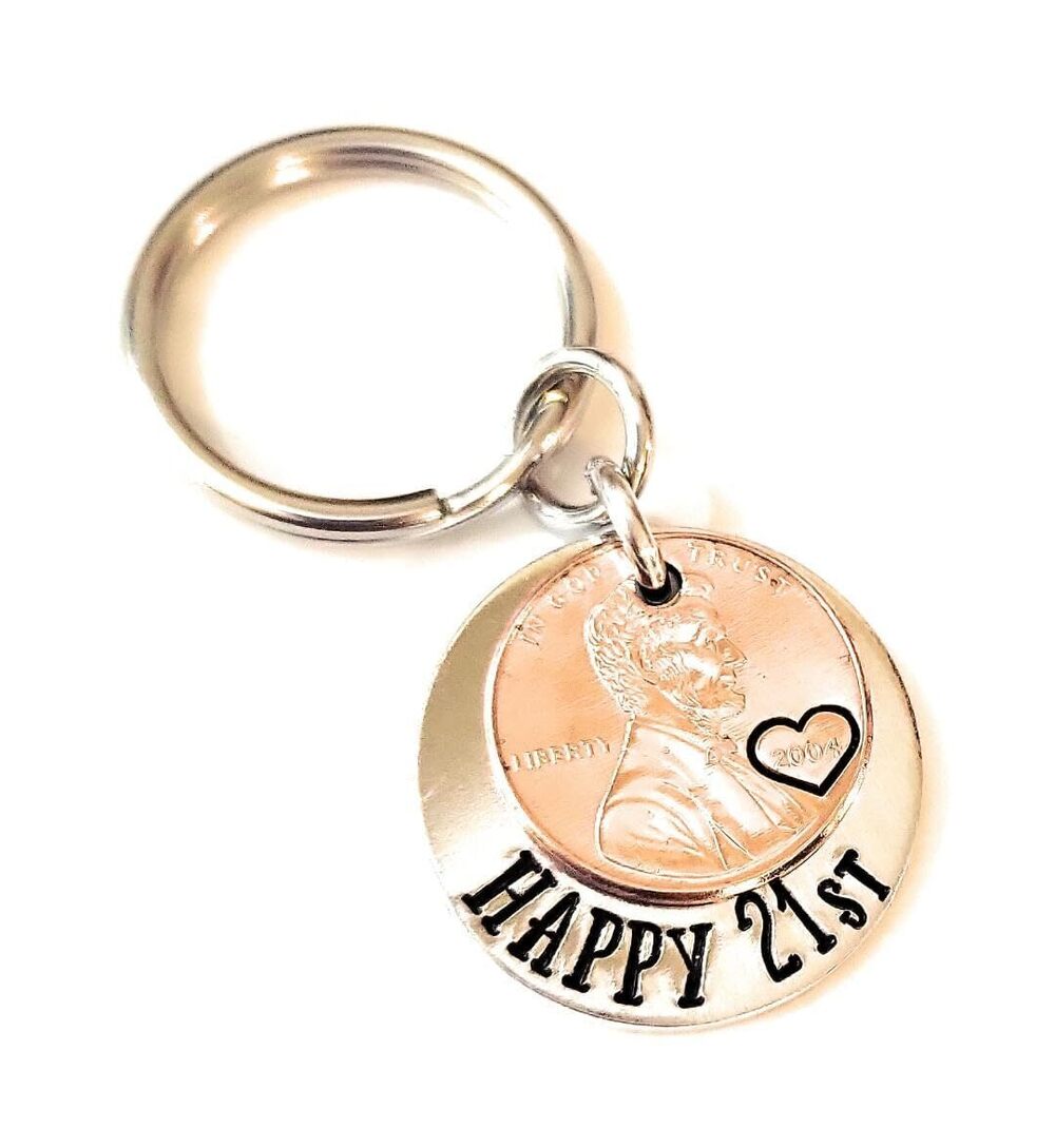 5896 21st Happy Birthday, Lucky 2004 Birth Year, Penny Gift, 21st Birthday